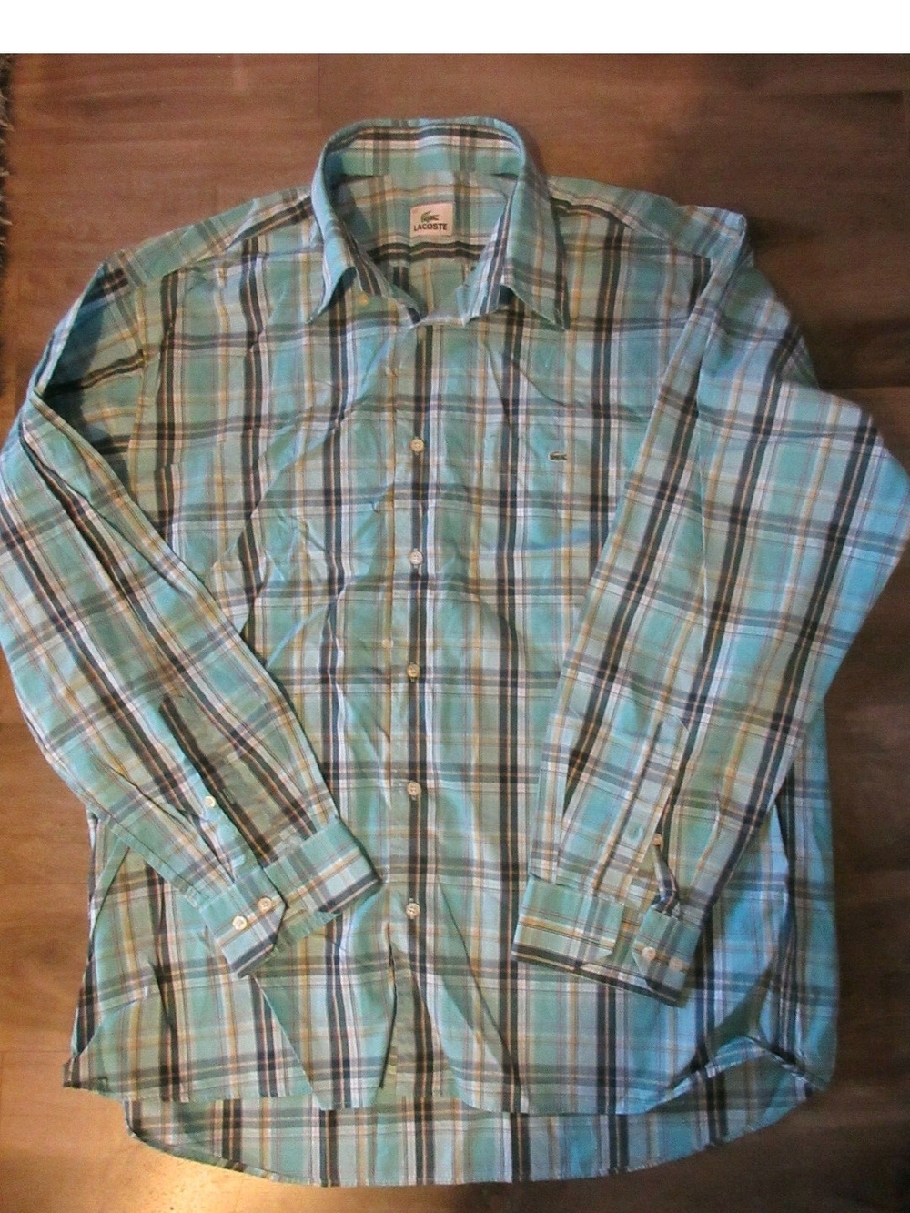 Lacoste 100% Cotton Long Sleeve Front Button Size 43